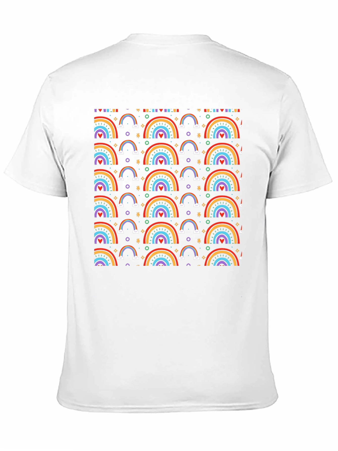 Rainbow Pattern T-Shirt - Cheerful Graphic Tee