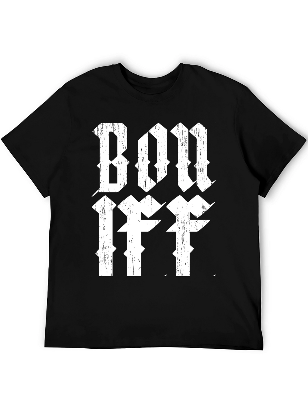 Bon Iff Distressed Graphic Black T-Shirt