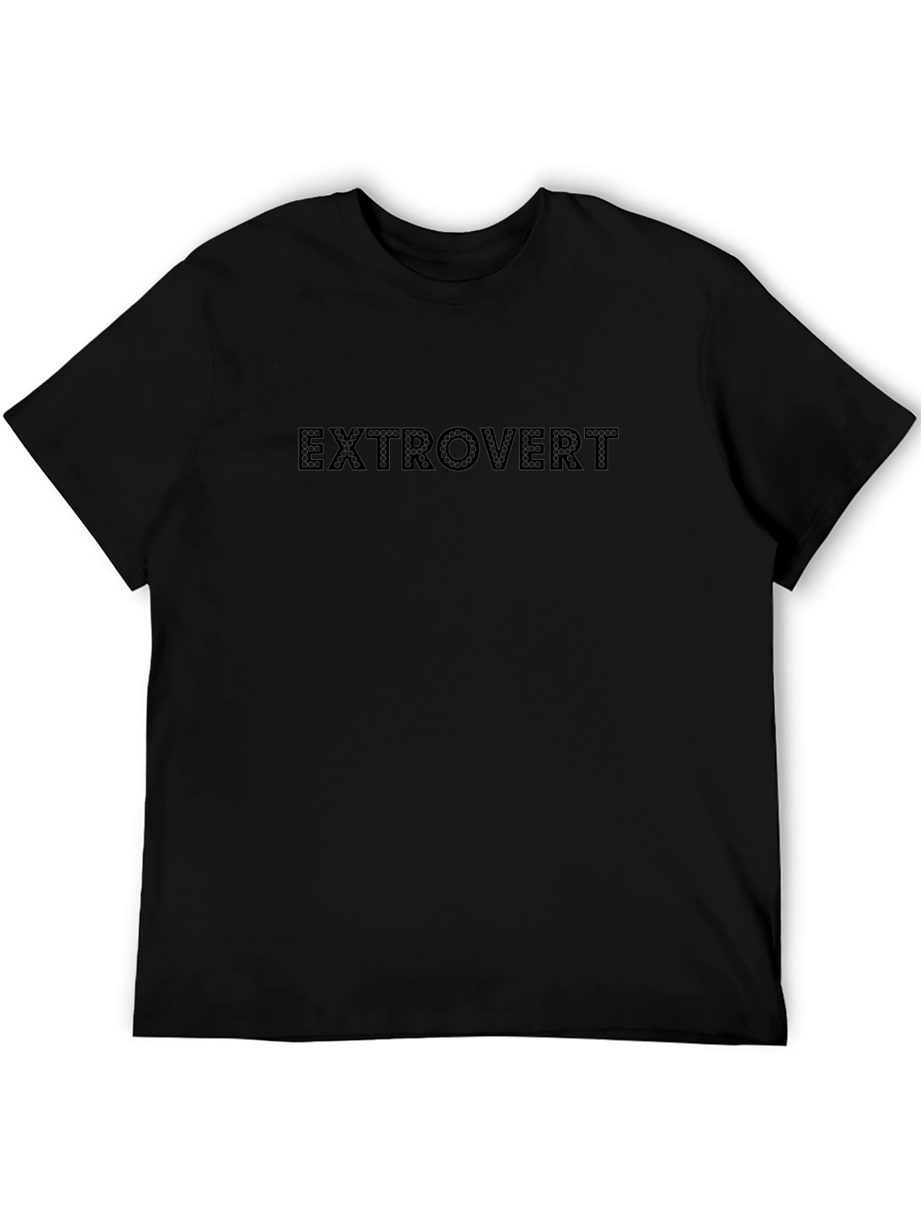 Extrovert Black Crew Neck T-Shirt