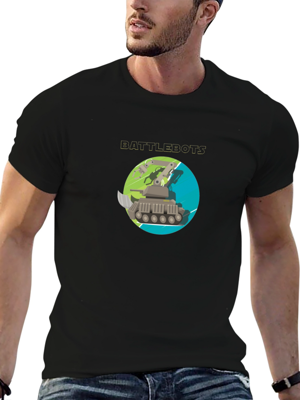 Battlebots Robot T-Shirt - Black Cotton Tee