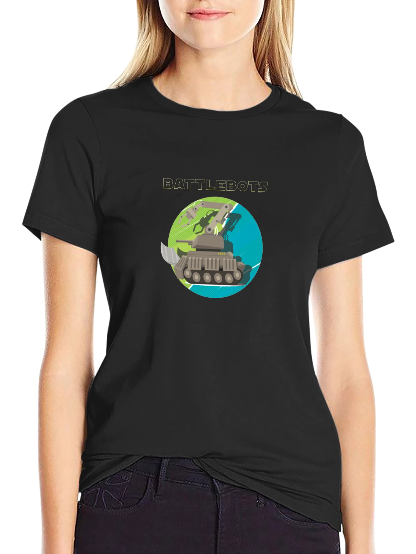 Battlebots Robot T-Shirt - Black Cotton Tee