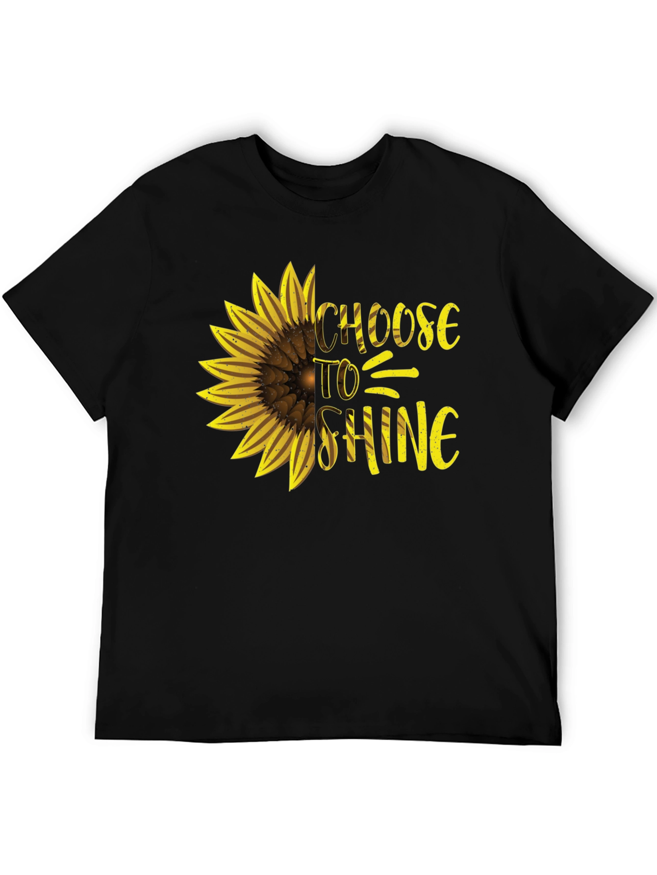 Choose to Shine Sunflower Graphic Tee - Black