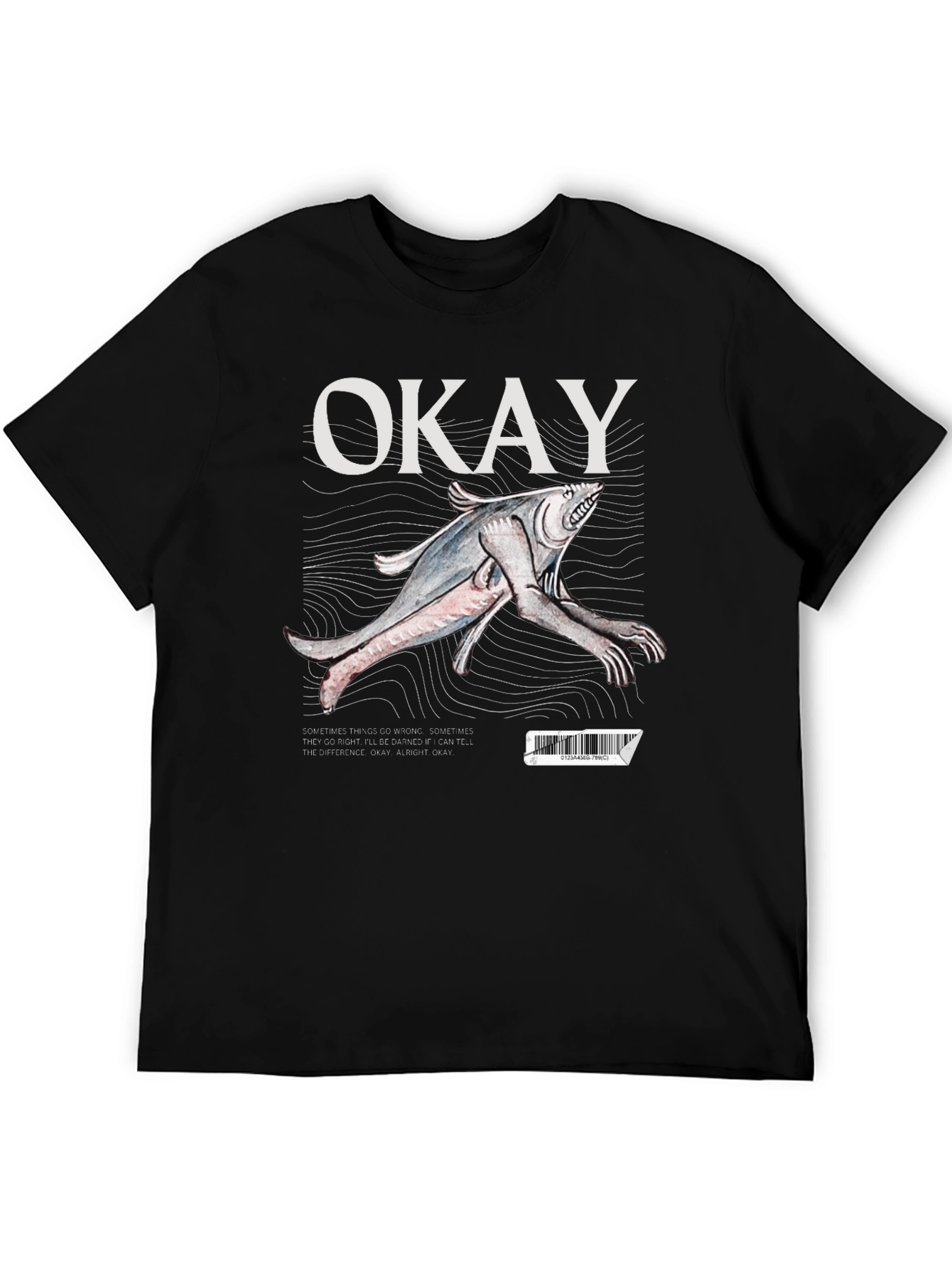 Okay Fish Creature Graphic T-Shirt