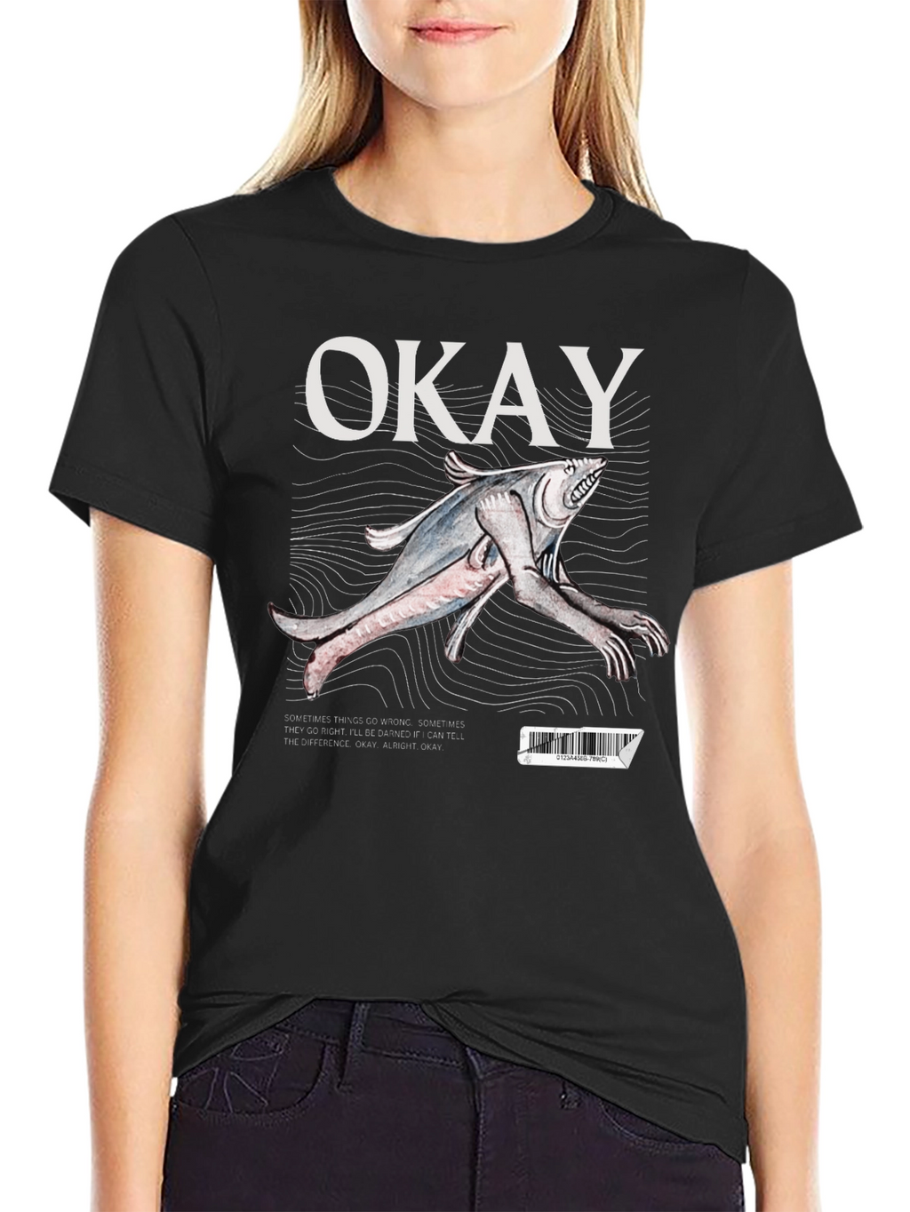 Okay Fish Creature Graphic T-Shirt