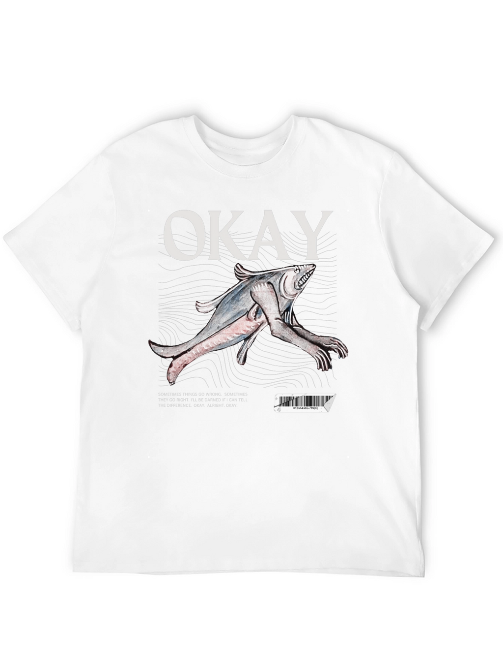 Okay Fish Creature Graphic T-Shirt