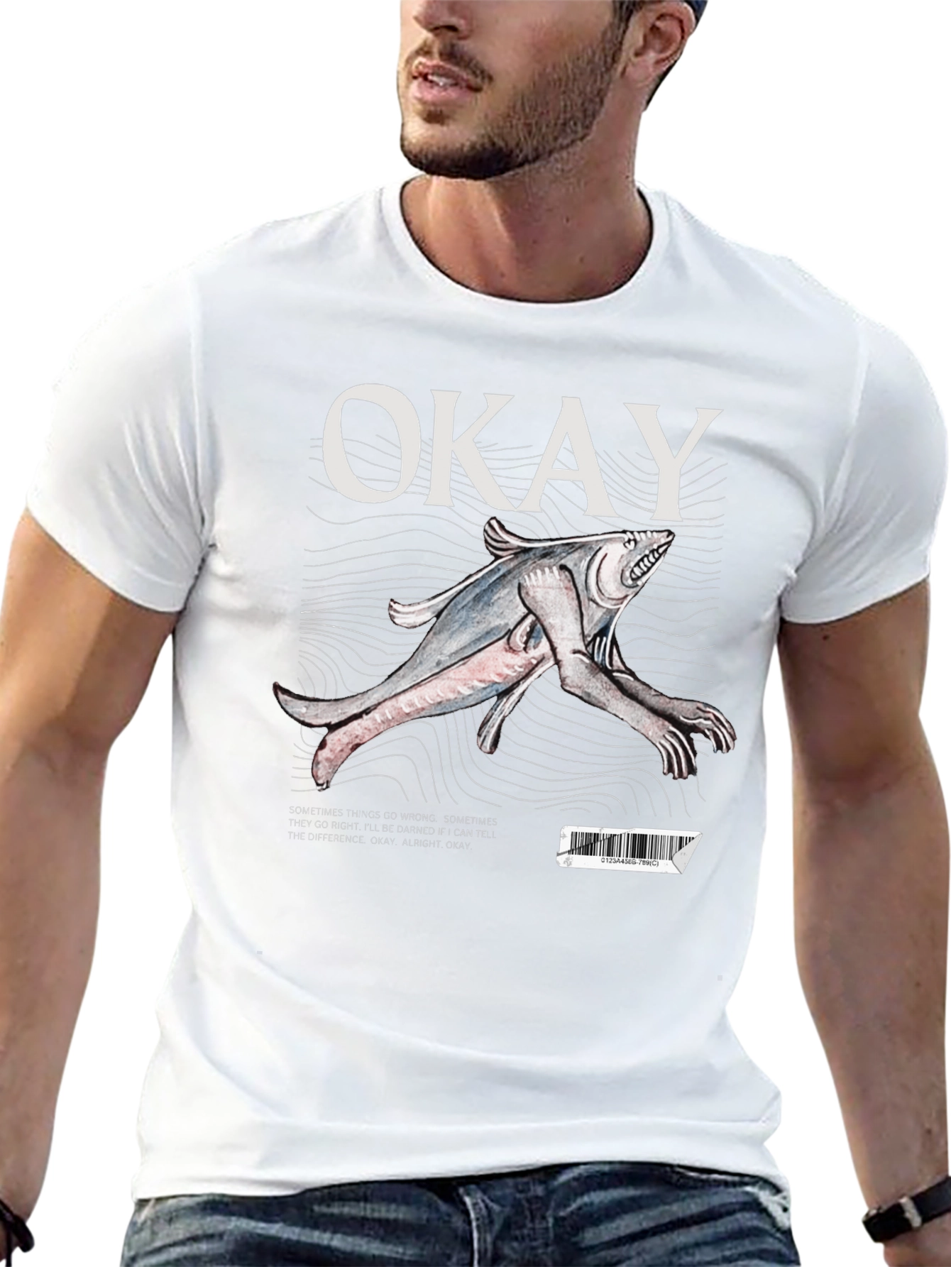 Okay Fish Creature Graphic T-Shirt