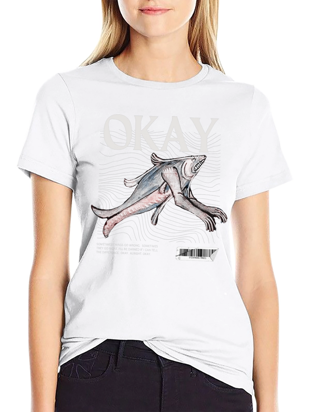 Okay Fish Creature Graphic T-Shirt