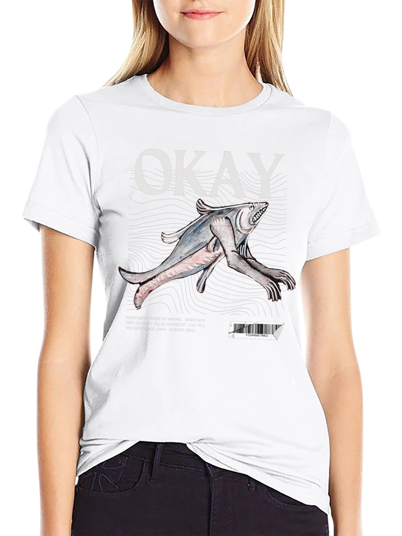 Okay Fish Creature Graphic T-Shirt