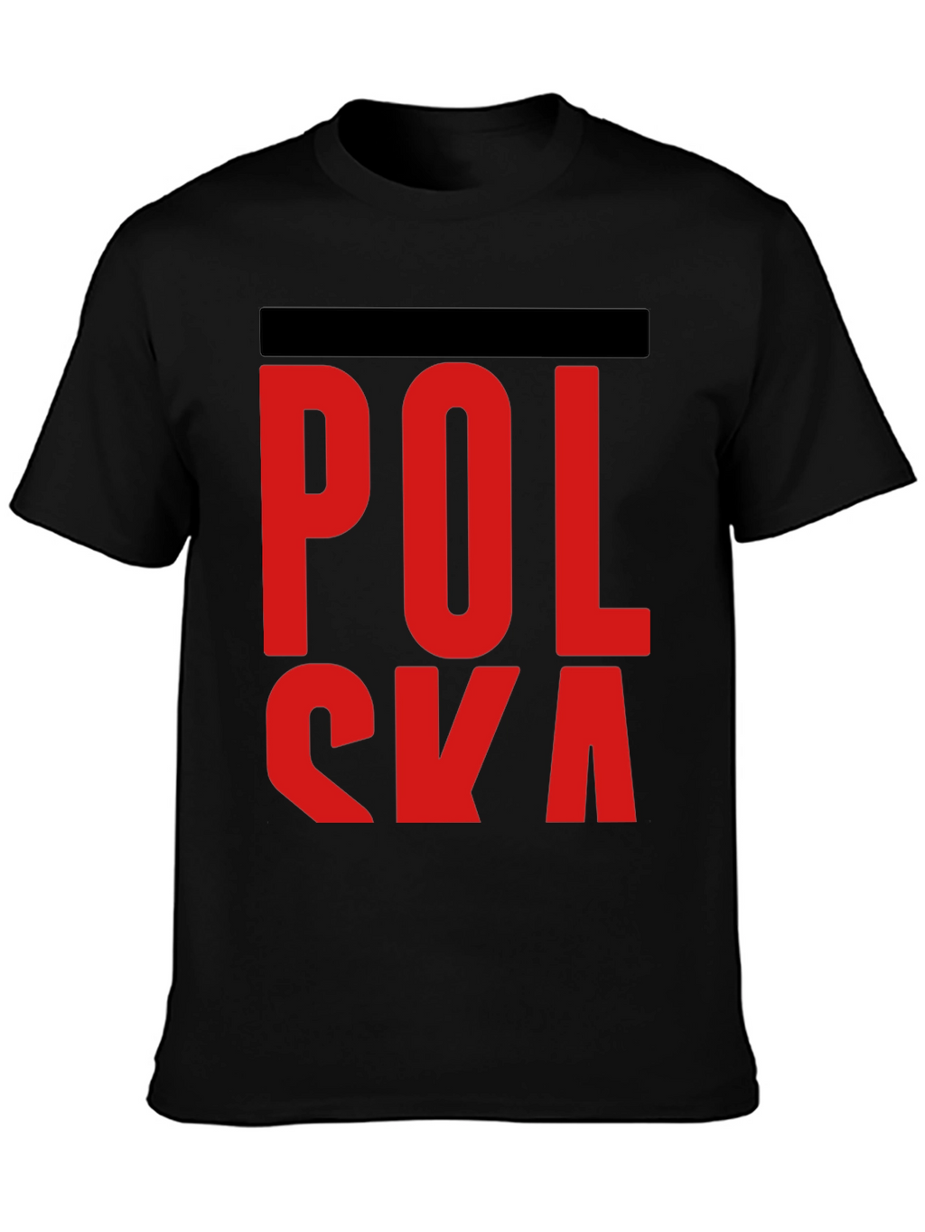 Polska Red Letter Black T-Shirt