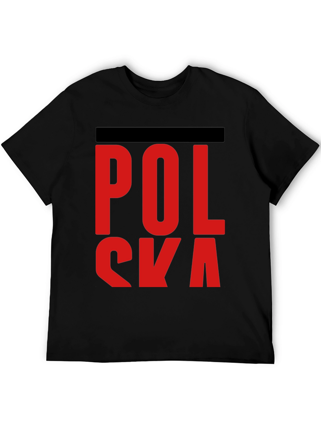 Polska Red Letter Black T-Shirt