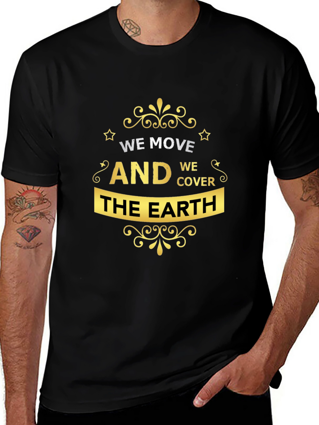 Stylish We Move The Earth Graphic Tee