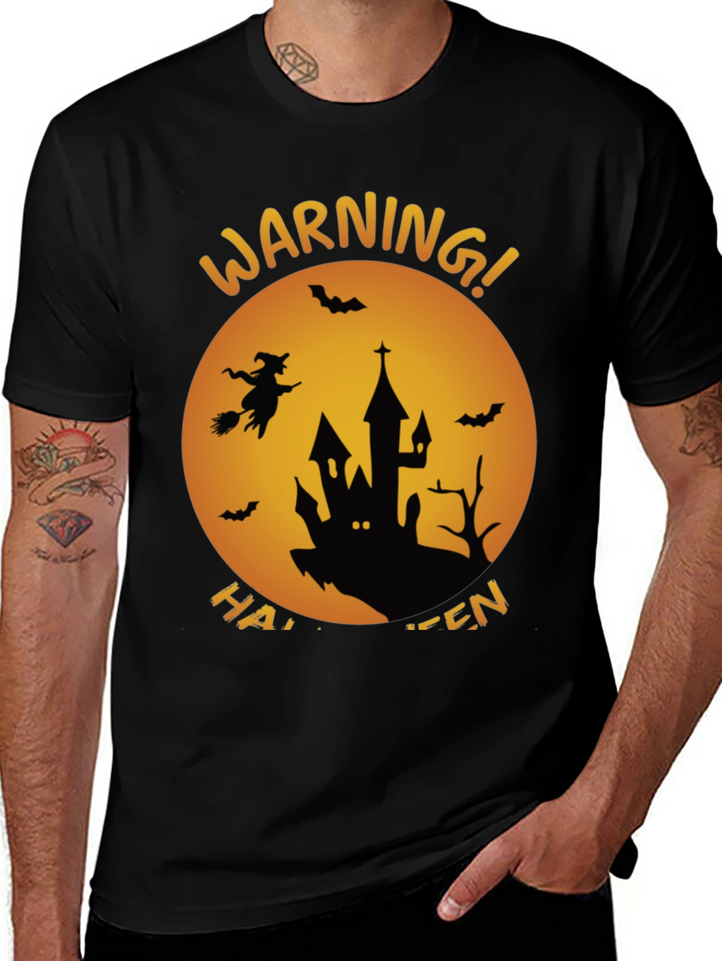 Halloween Warning Graphic Tee