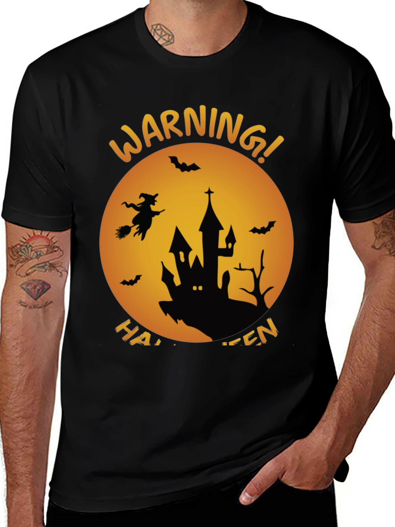 Halloween Warning Graphic Tee