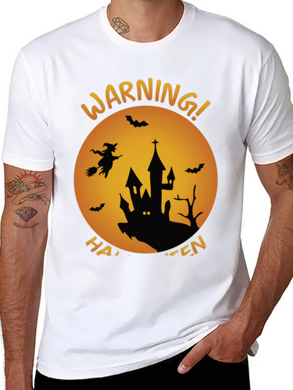 Halloween Warning Graphic Tee