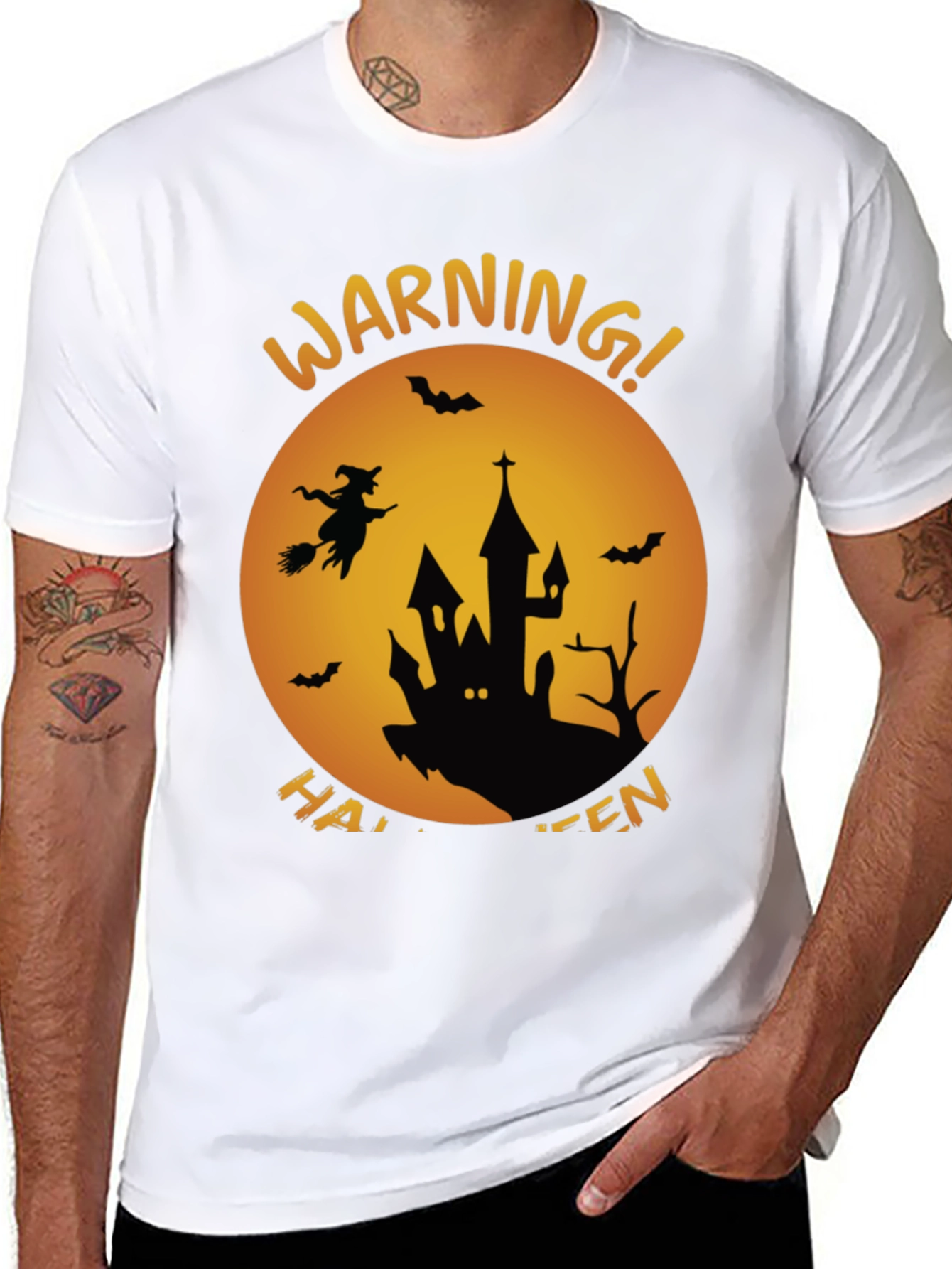 Halloween Warning Graphic Tee