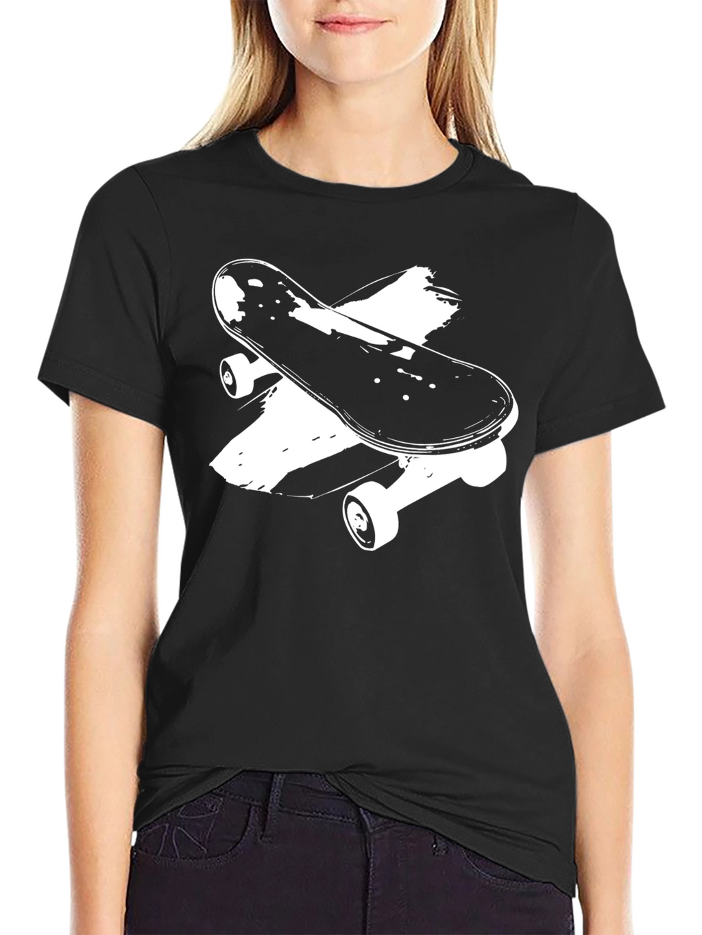 Skateboard Graphic Black T-Shirt