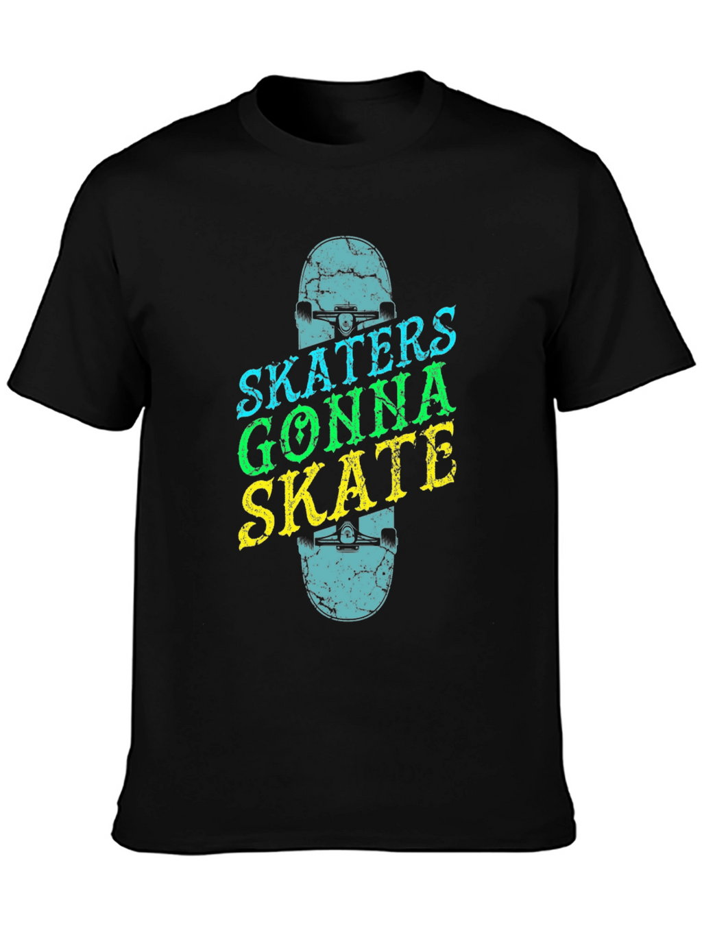 Skaters Gonna Skate Graphic Tee - Black