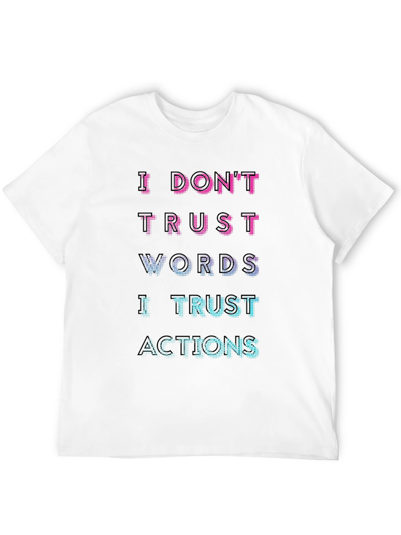 I Trust Actions Graphic Tee - Mens Black T-Shirt