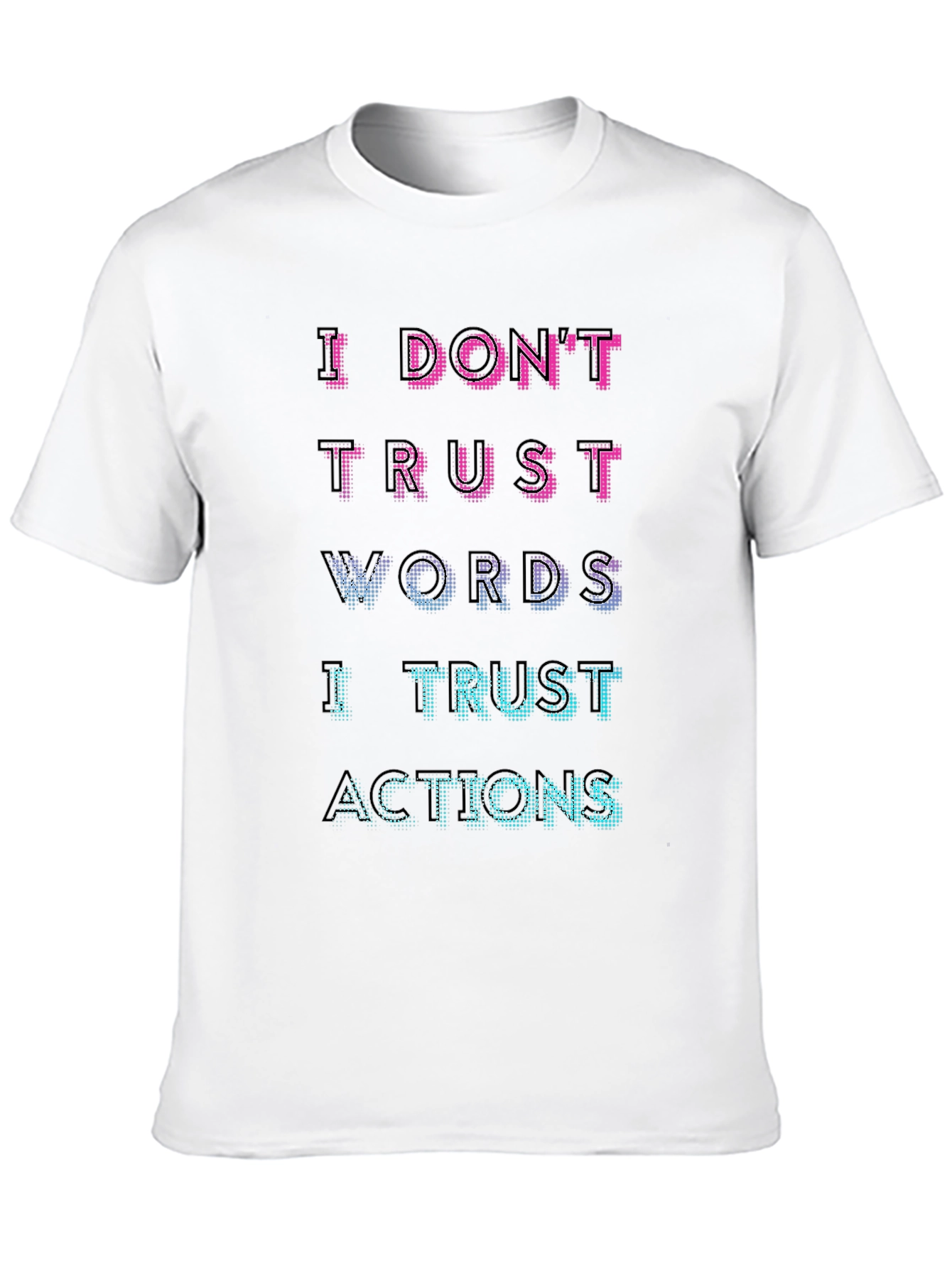 I Trust Actions Graphic Tee - Mens Black T-Shirt
