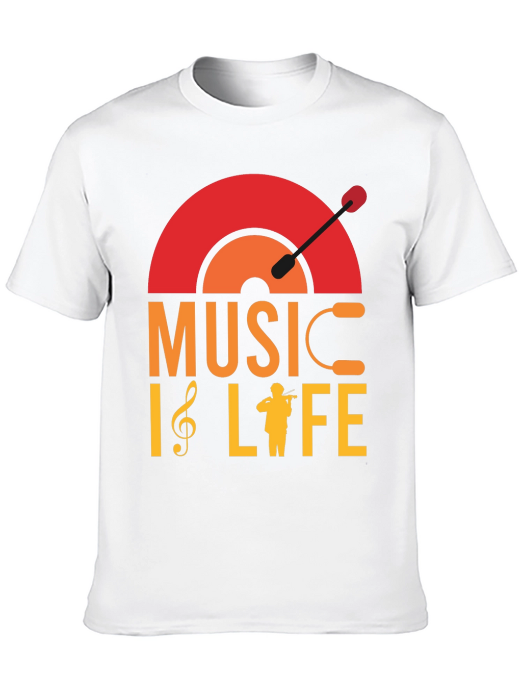 Music is Life Graphic T-Shirt - Stylish Musician Tee