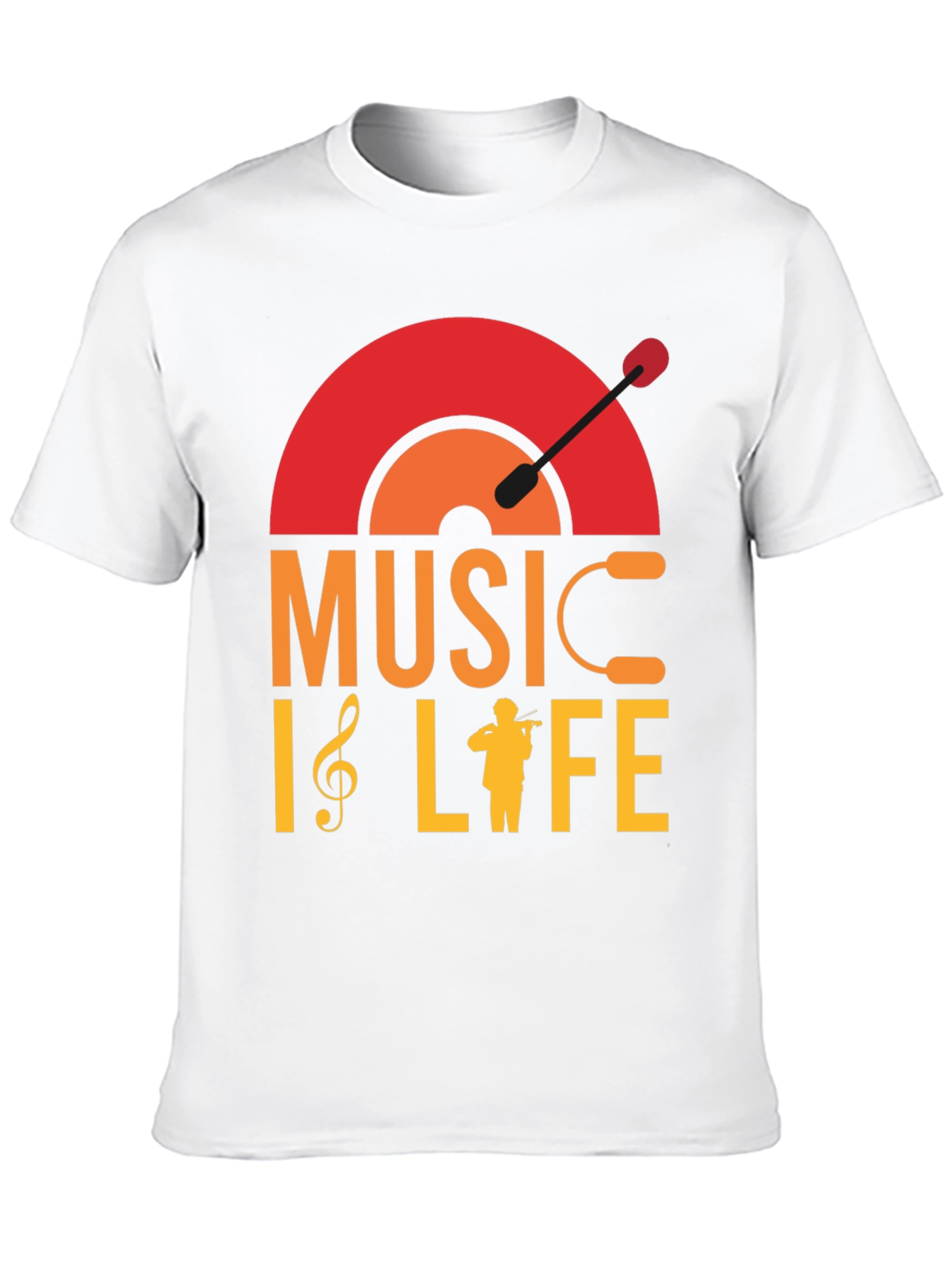 Music is Life Graphic T-Shirt - Stylish Musician Tee