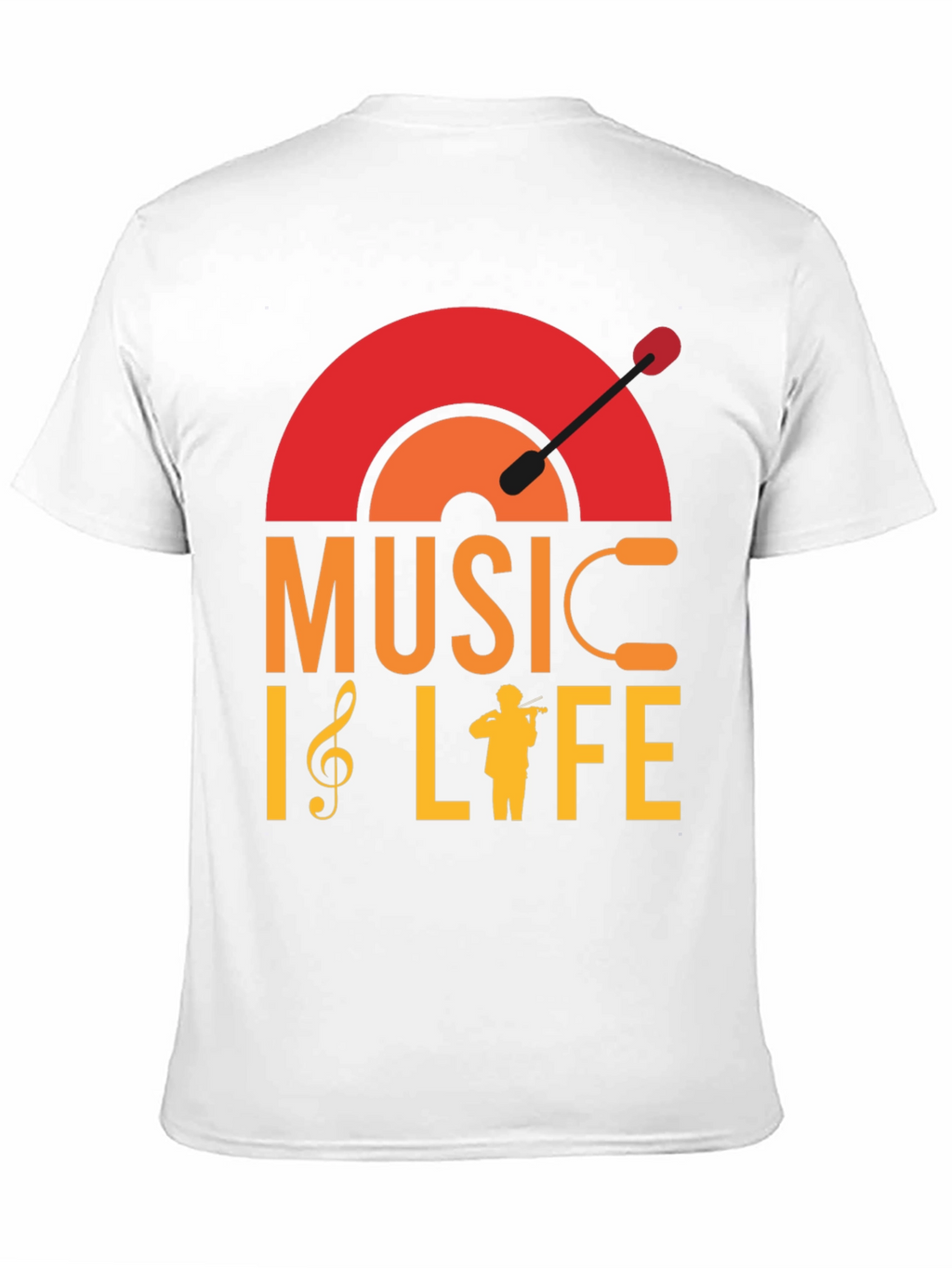 Music is Life Graphic T-Shirt - Stylish Musician Tee