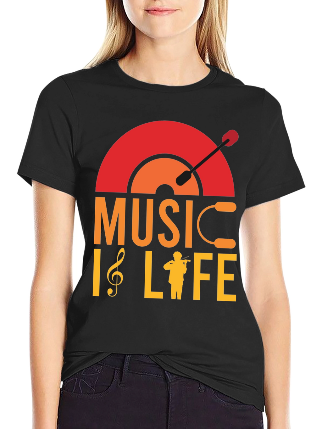 Music is Life Graphic T-Shirt - Stylish Musician Tee