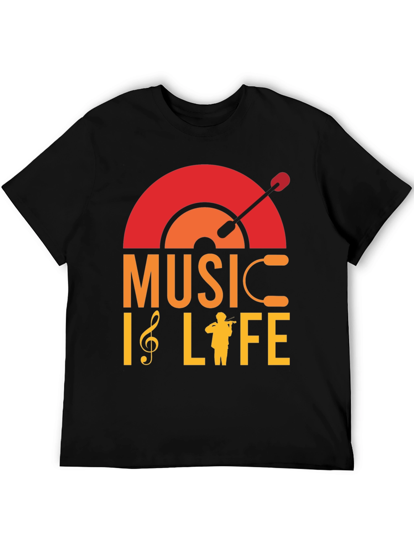 Music is Life Graphic T-Shirt - Stylish Musician Tee
