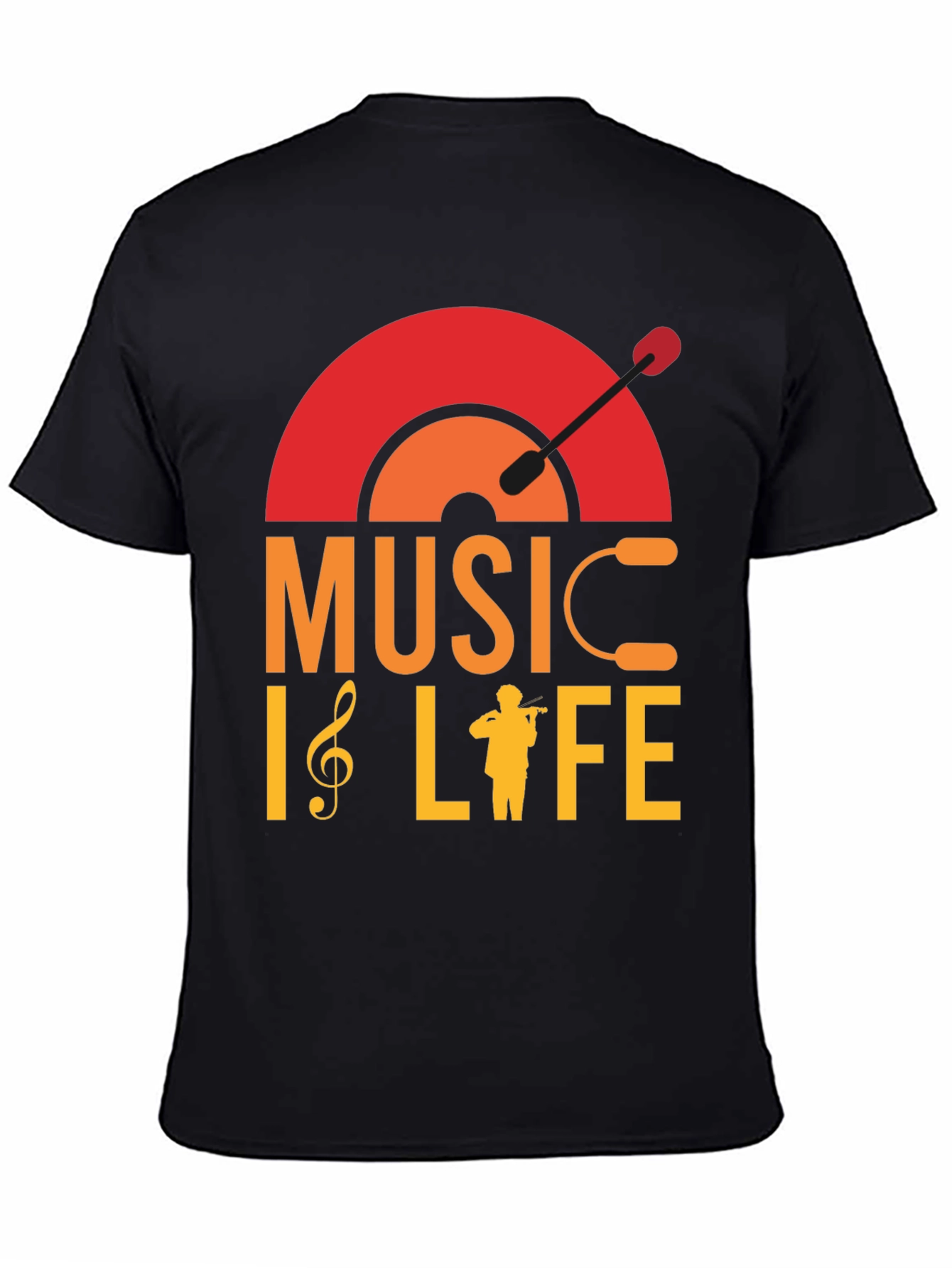 Music is Life Graphic T-Shirt - Stylish Musician Tee