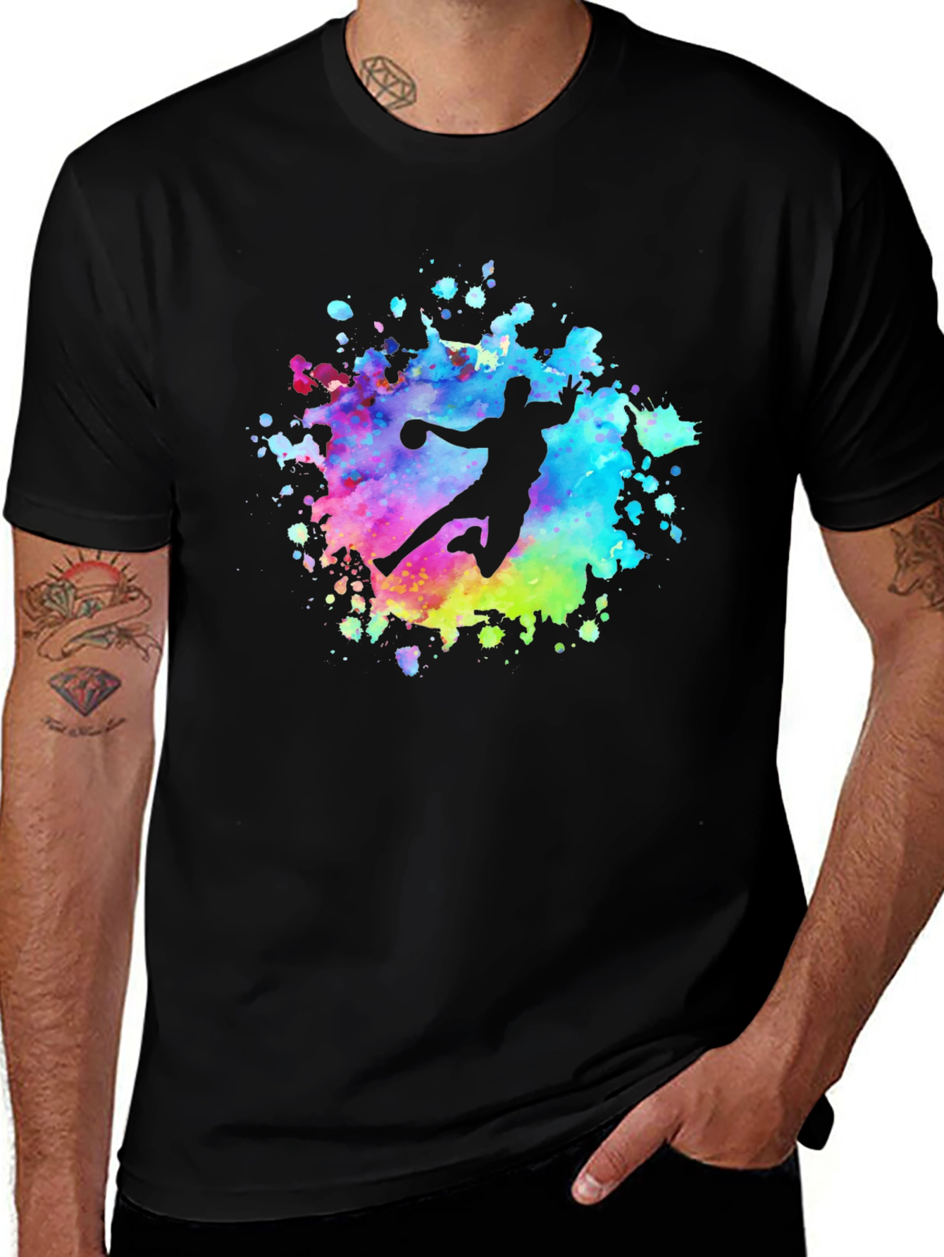 Handball Player Watercolor T-Shirt
