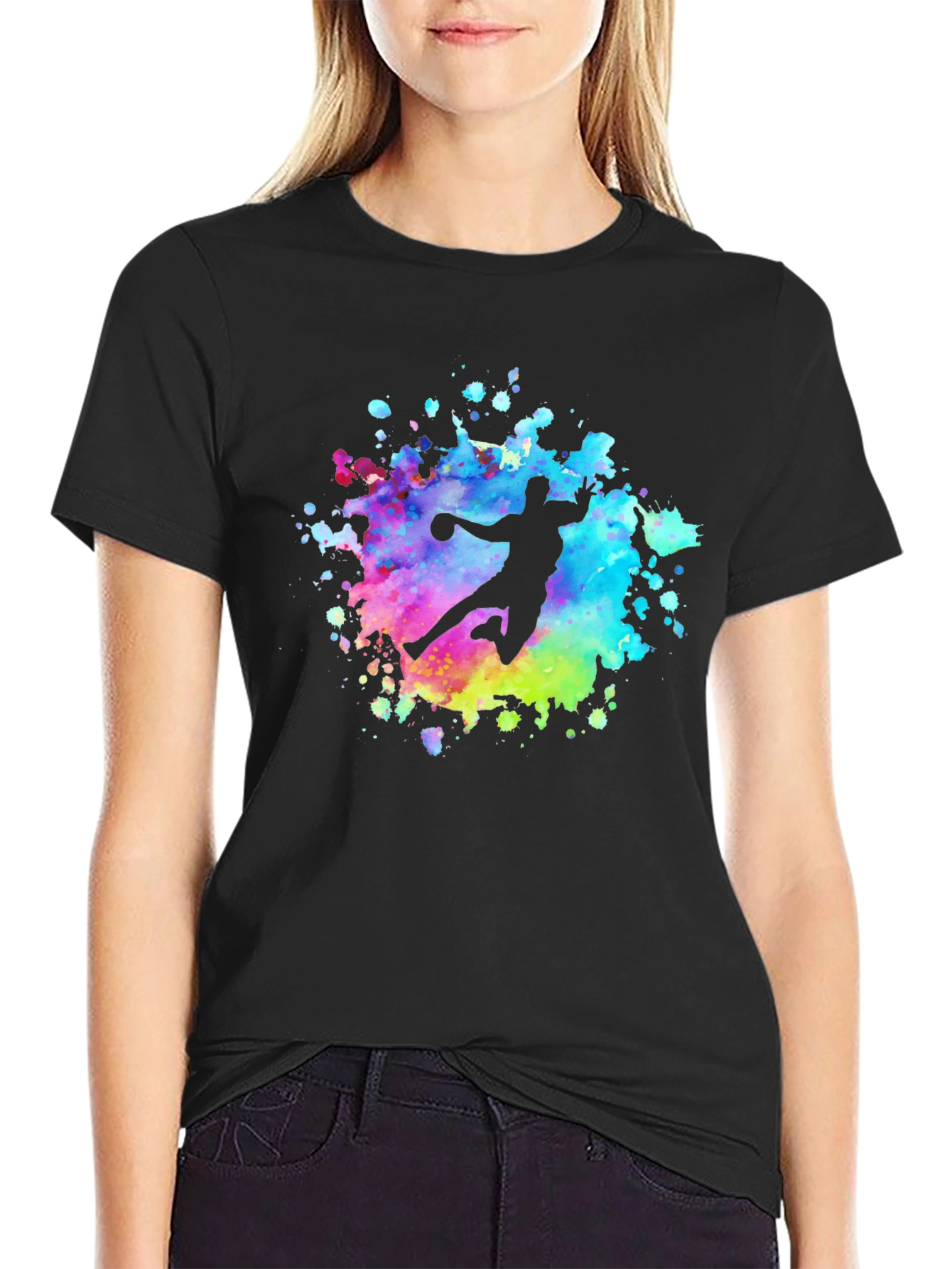 Handball Player Watercolor T-Shirt