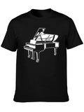 Piano Graphic T-Shirt - Music Lover Tee