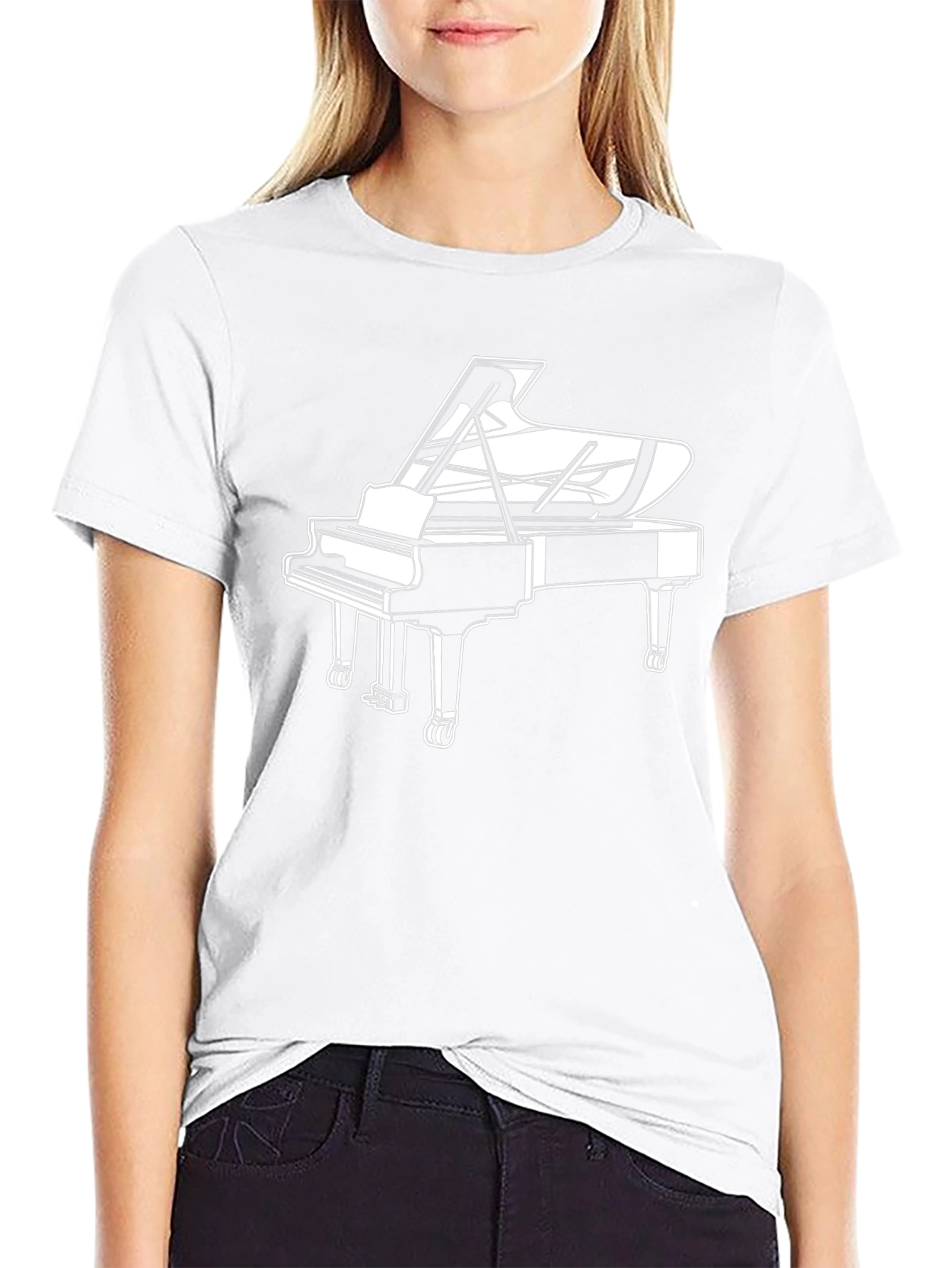 Piano Graphic T-Shirt - Music Lover Tee