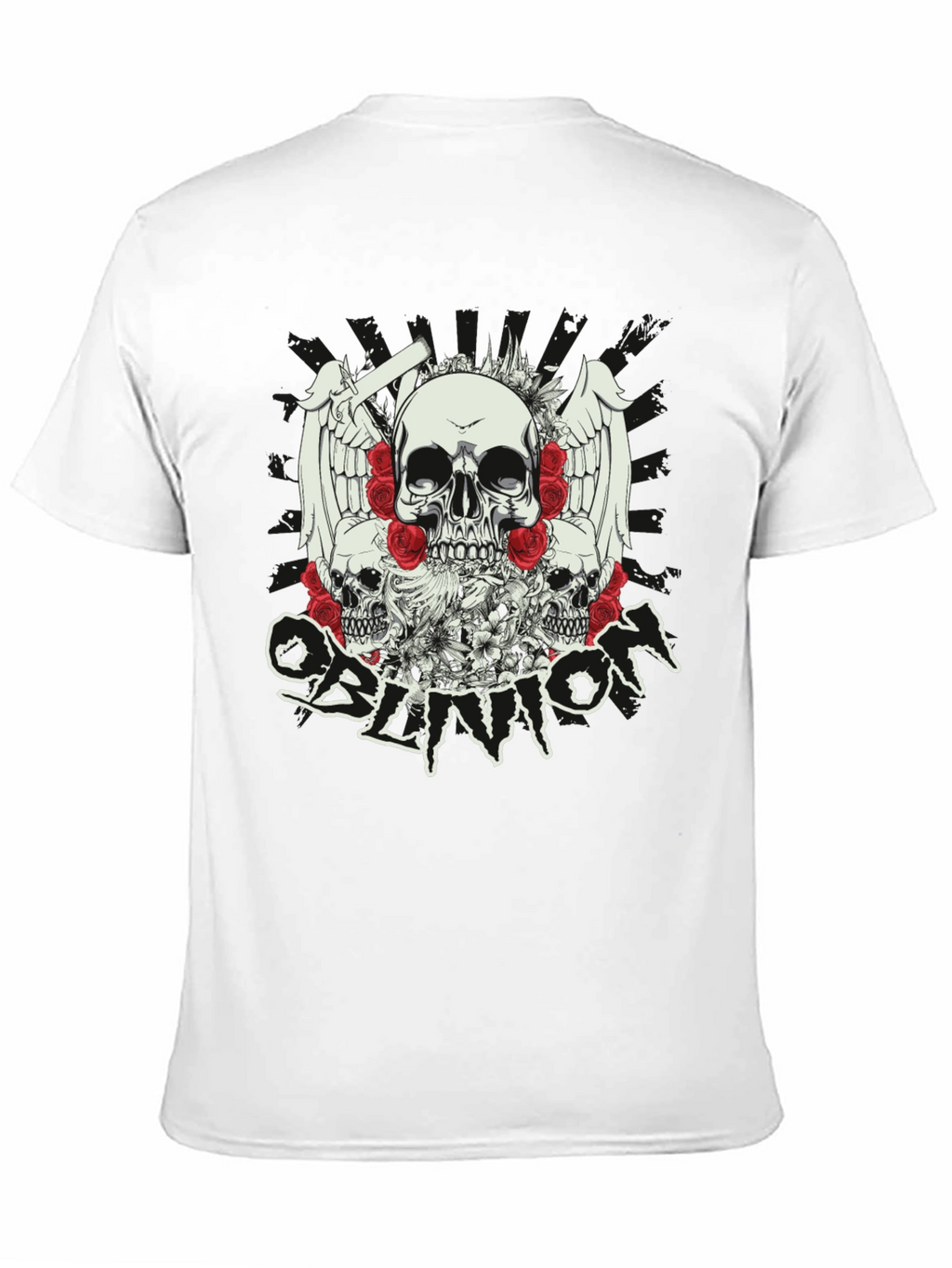 Skull & Roses Graphic T-Shirt - Oblivion Design