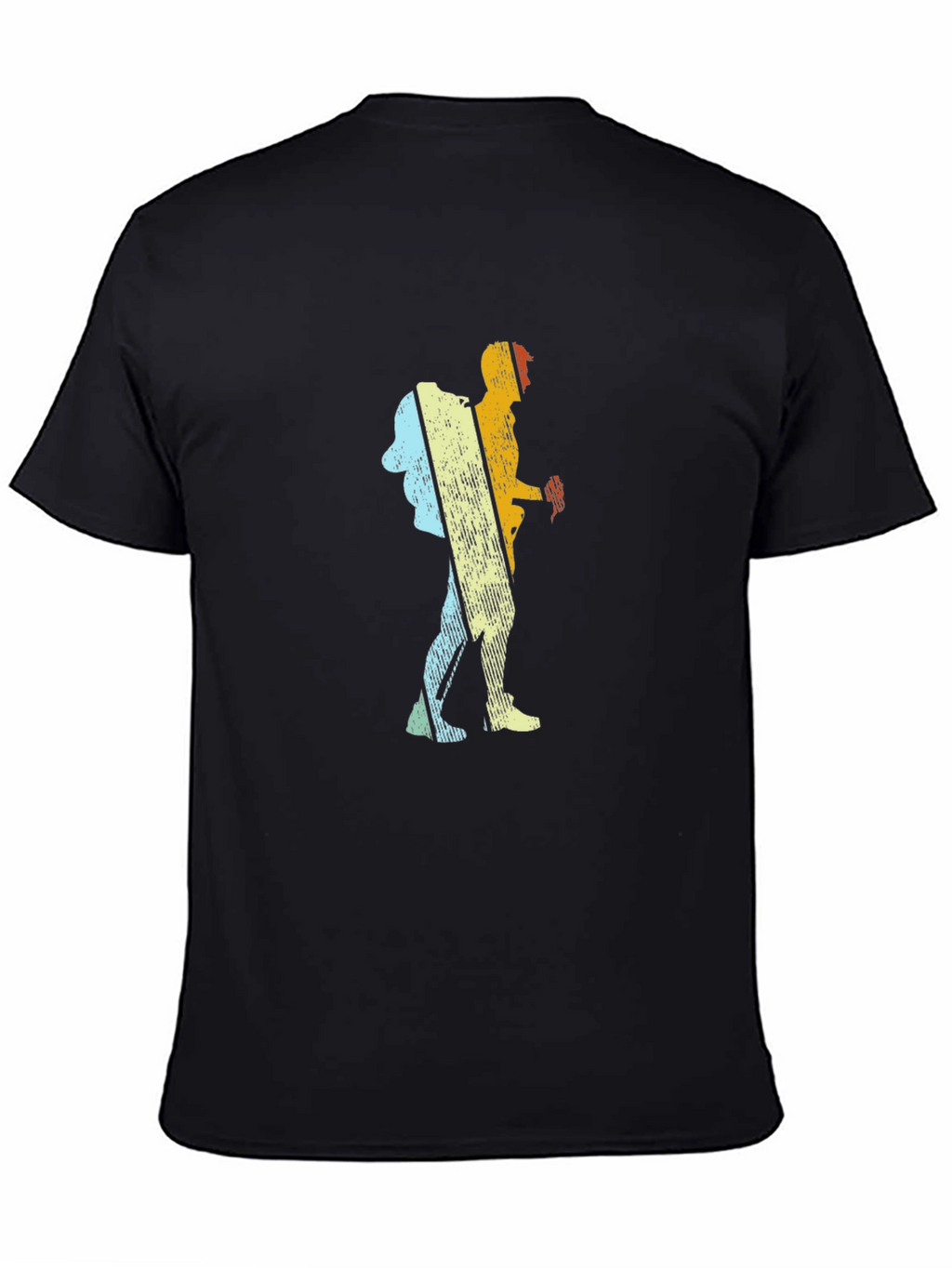 Retro Hiker Graphic T-Shirt - Black