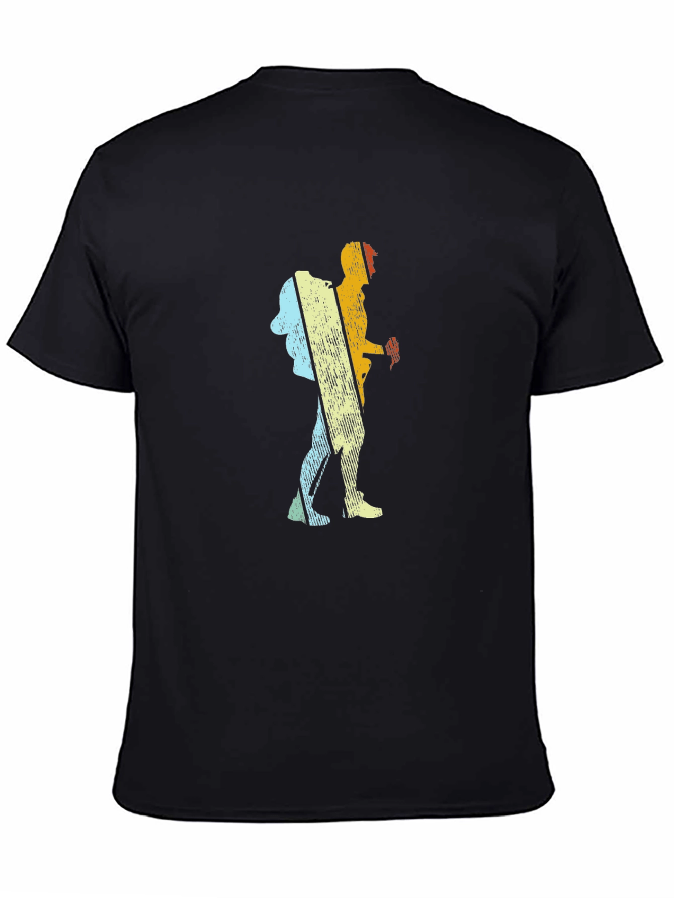 Retro Hiker Graphic T-Shirt - Black