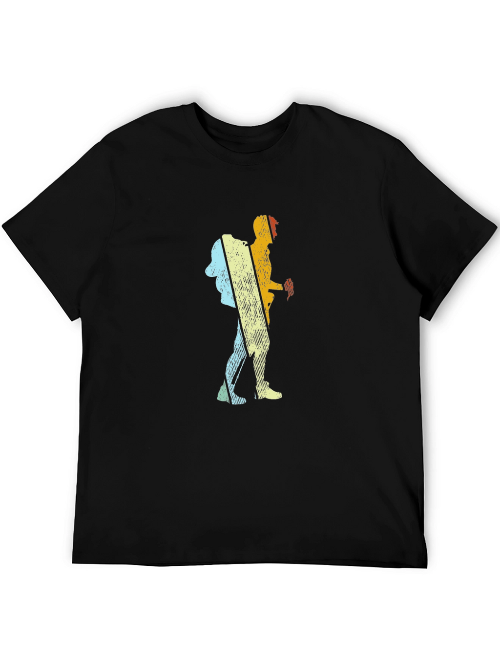 Retro Hiker Graphic T-Shirt - Black