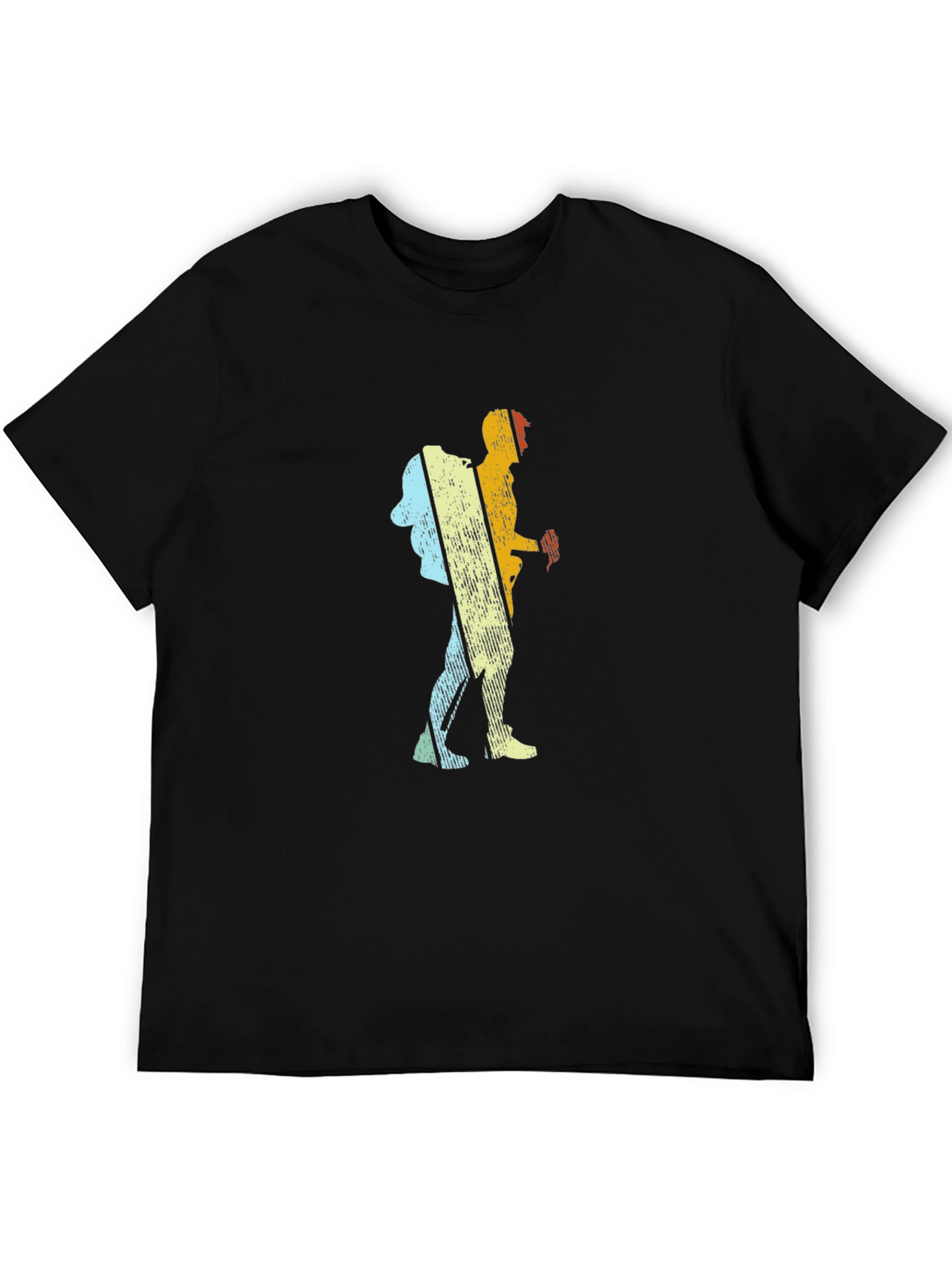 Retro Hiker Graphic T-Shirt - Black