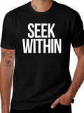 Seek Within Black Graphic T-Shirt