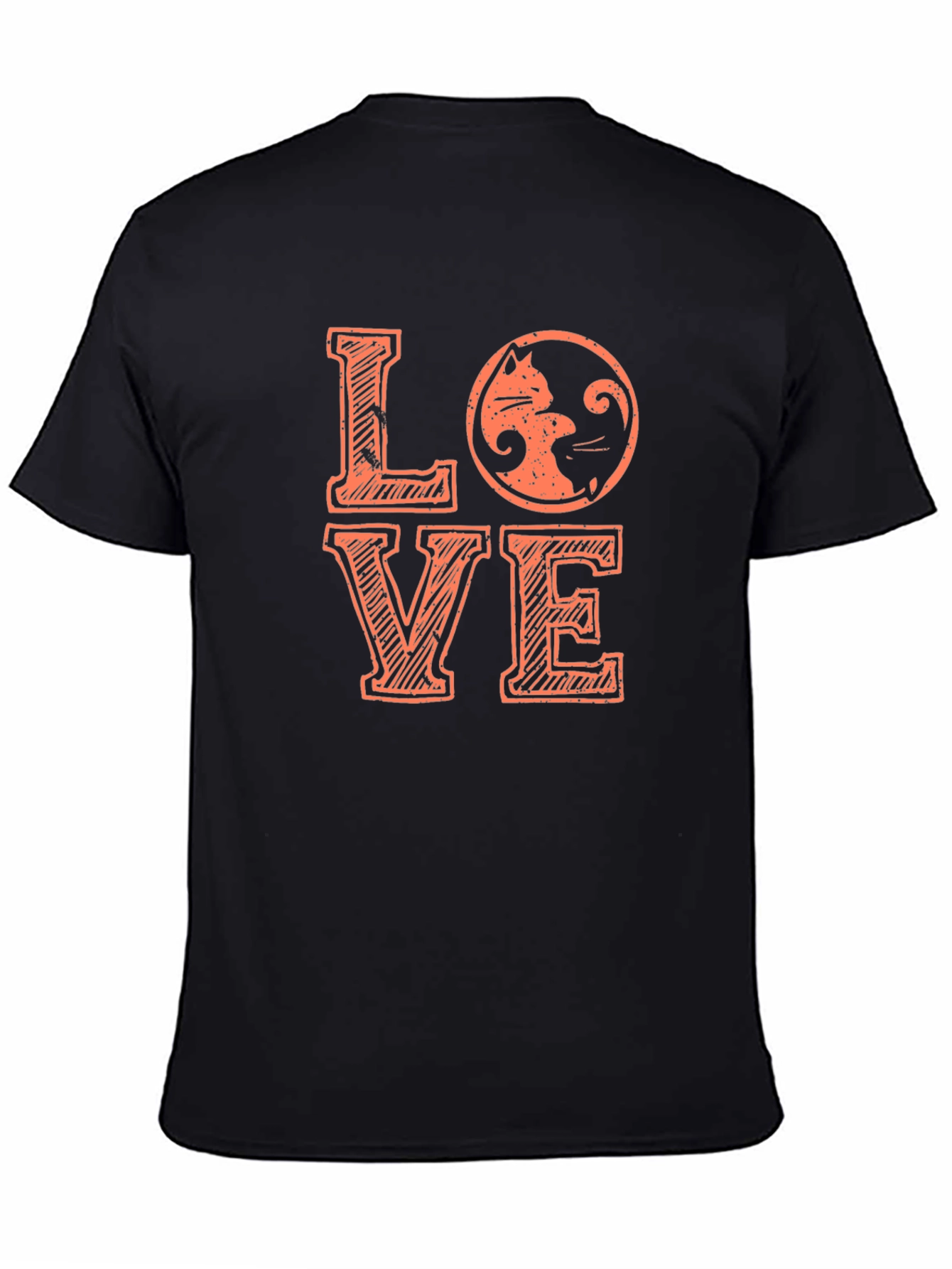 Love Cats Graphic T-Shirt - Black