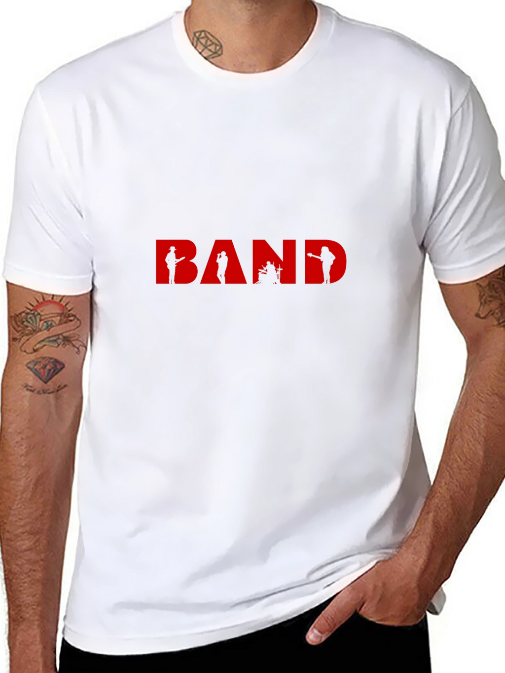 Band Silhouette Graphic Tee - Classic Black T-Shirt