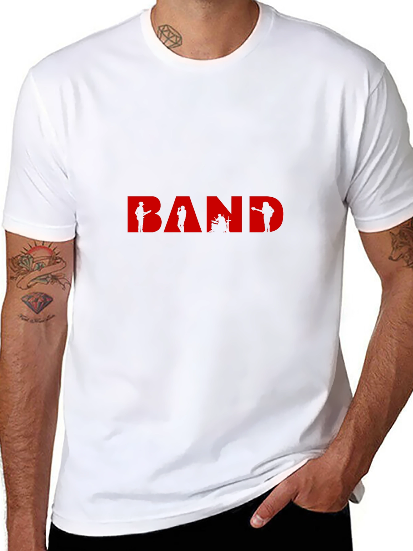 Band Silhouette Graphic Tee - Classic Black T-Shirt