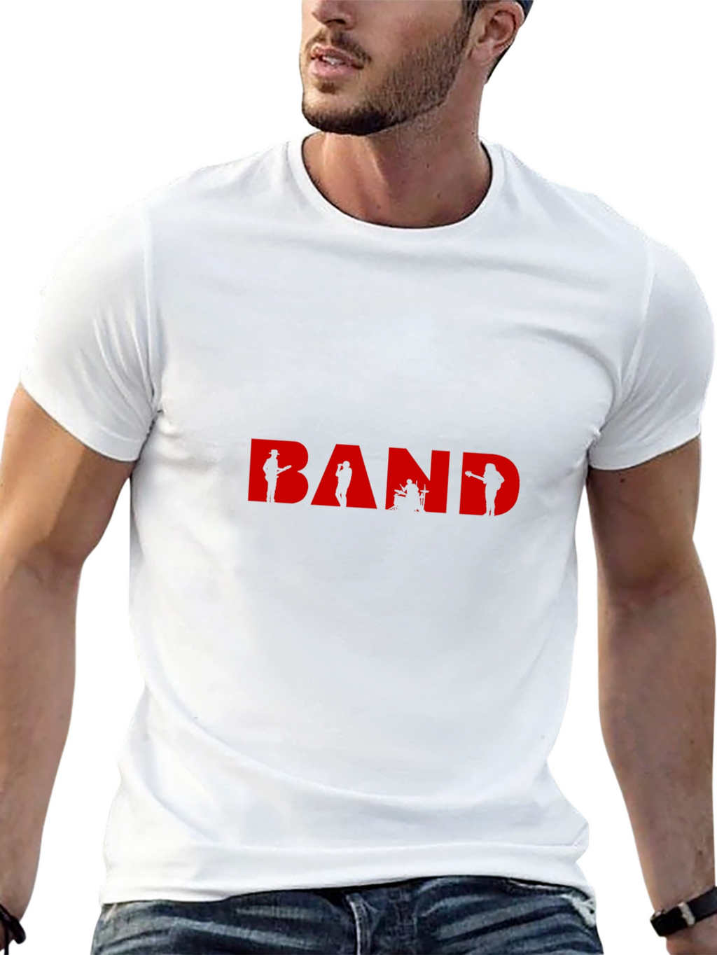 Band Silhouette Graphic Tee - Classic Black T-Shirt