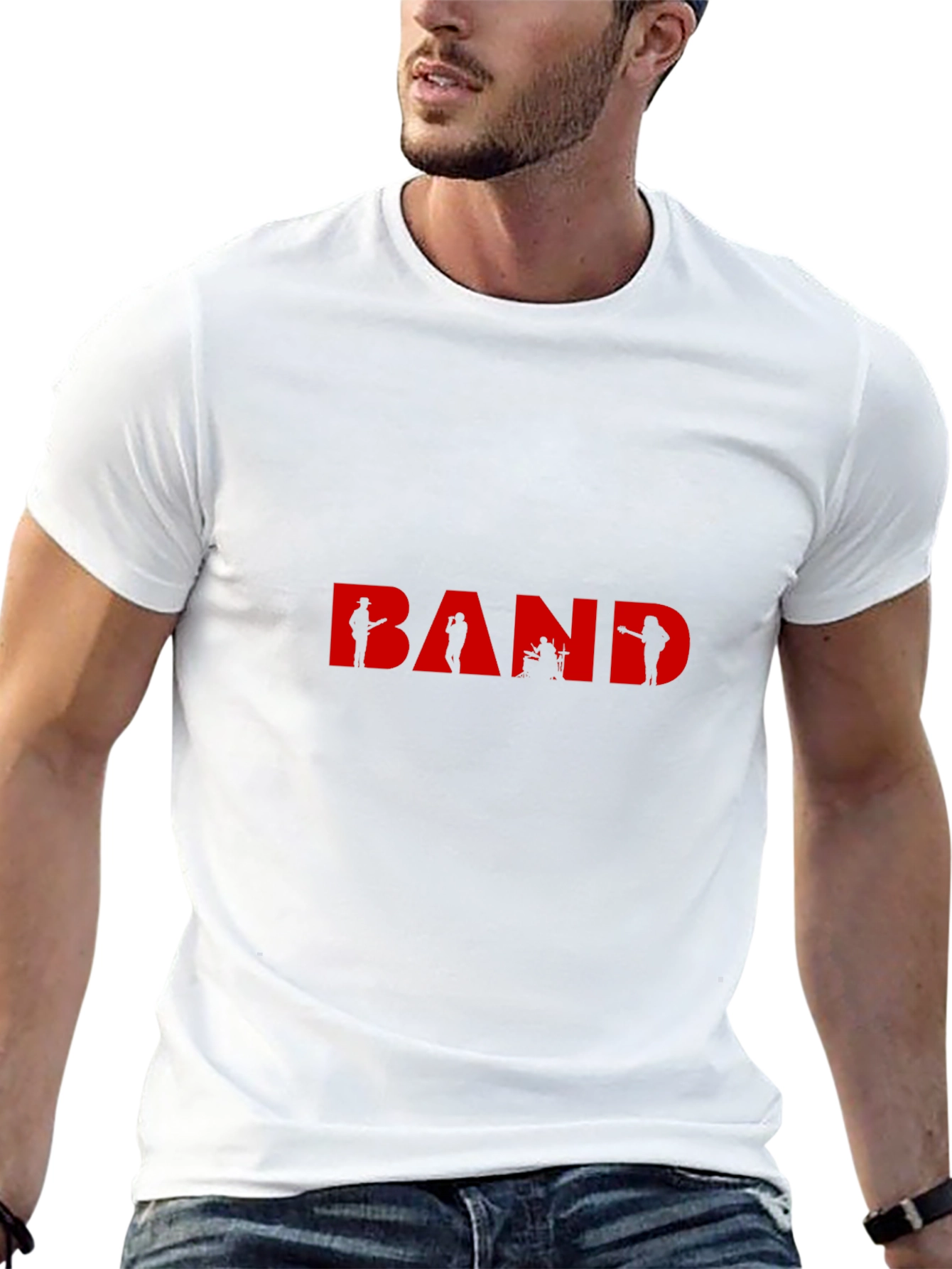 Band Silhouette Graphic Tee - Classic Black T-Shirt