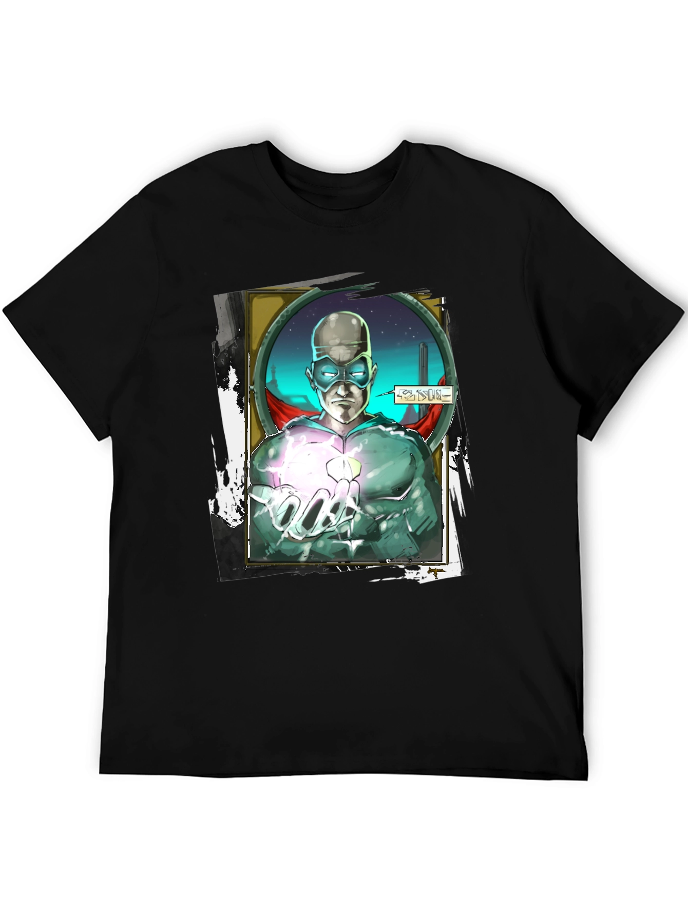 Sci-Fi Superhero Graphic T-Shirt