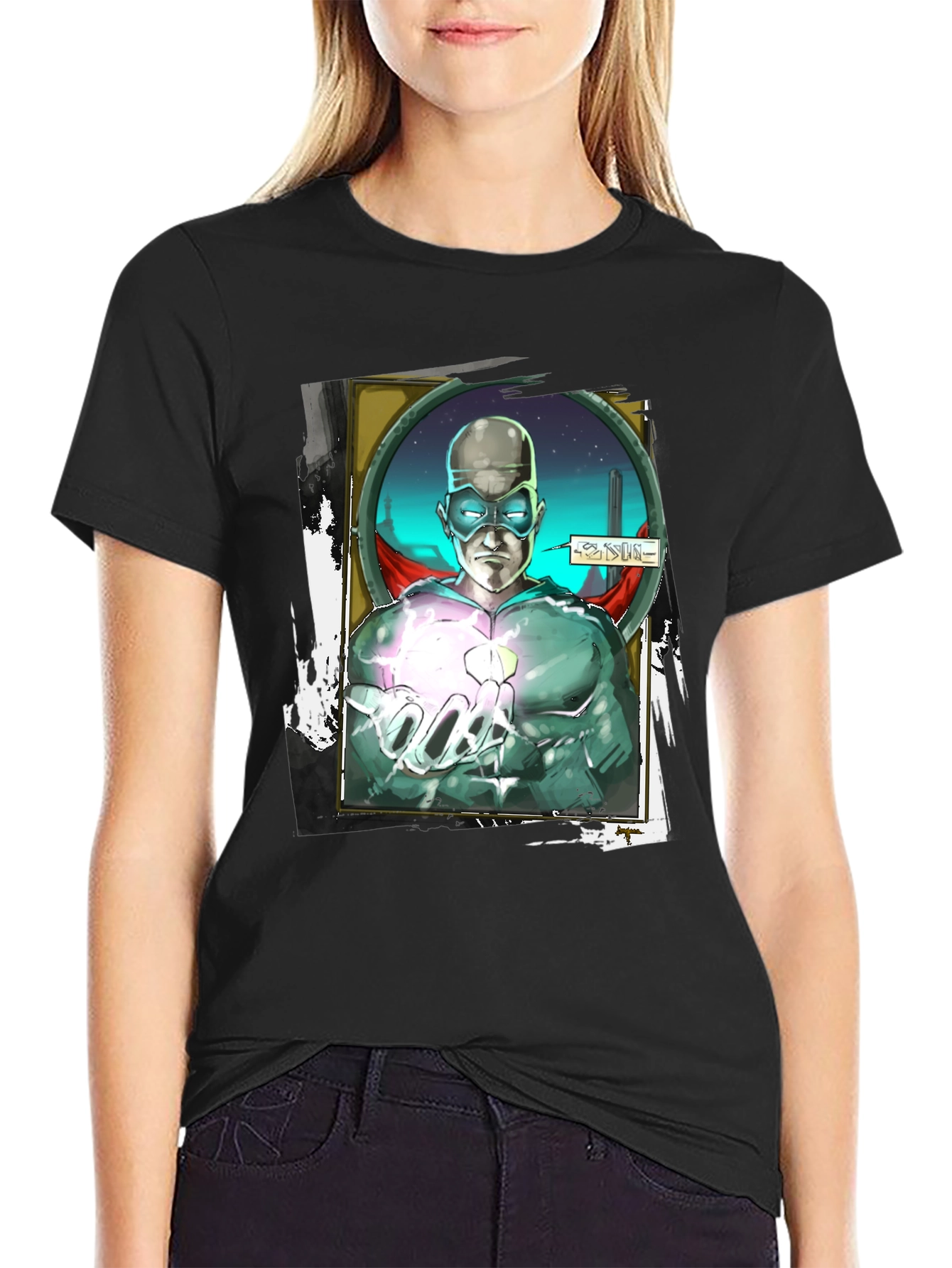 Sci-Fi Superhero Graphic T-Shirt
