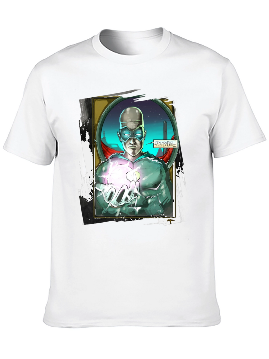 Sci-Fi Superhero Graphic T-Shirt