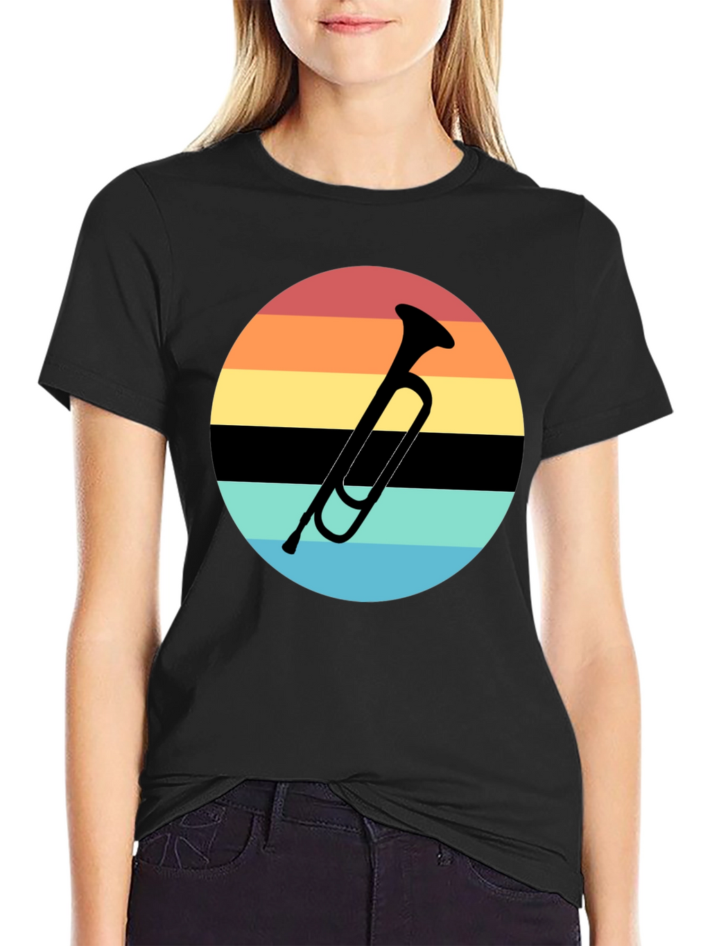 Retro Sunset Trumpet T-Shirt