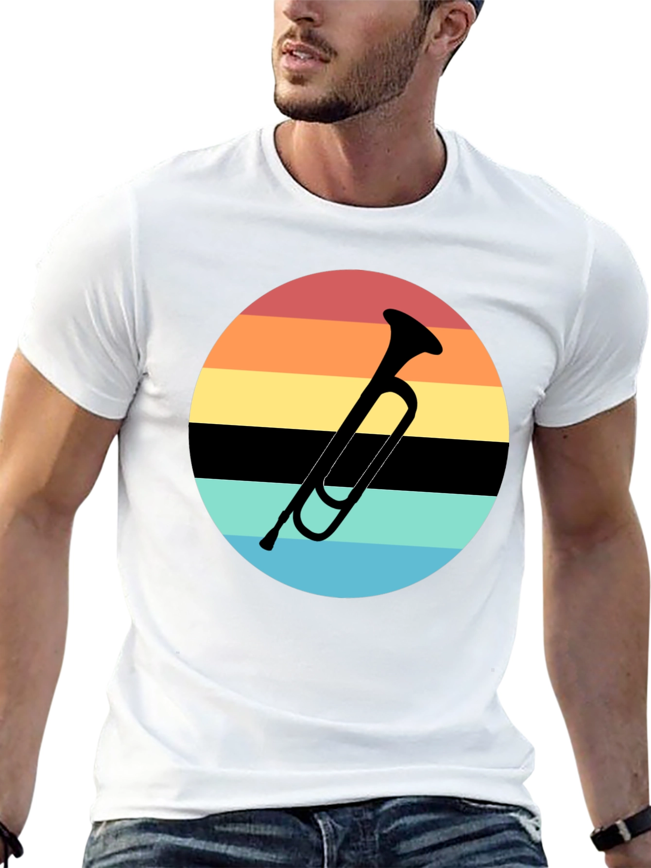 Retro Sunset Trumpet T-Shirt