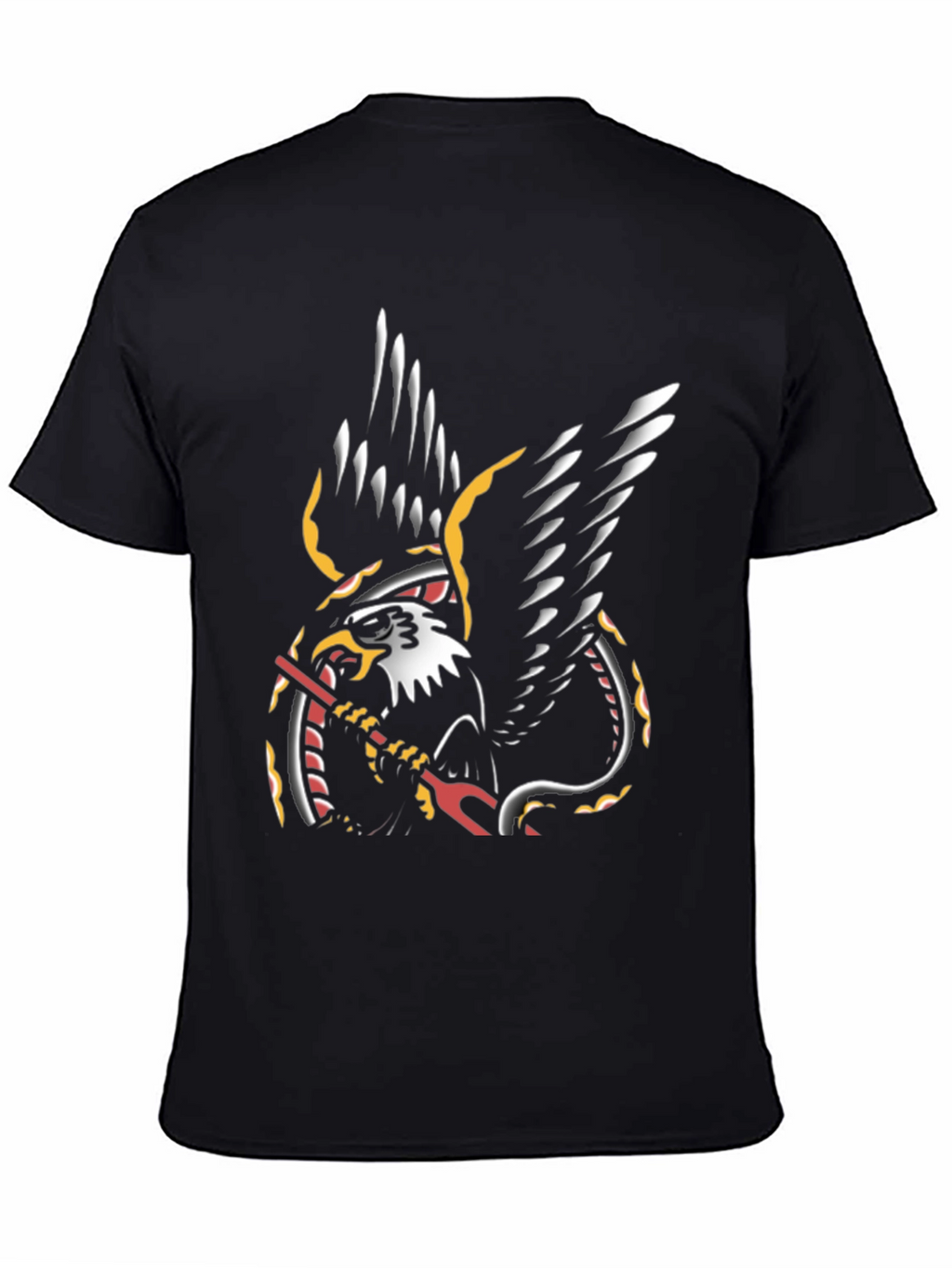 Eagle & Snake Graphic T-Shirt - Black